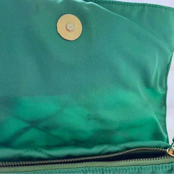 Vintage Prada Tessuto Quilted Nylon Bag Green - Picture 8 of 14